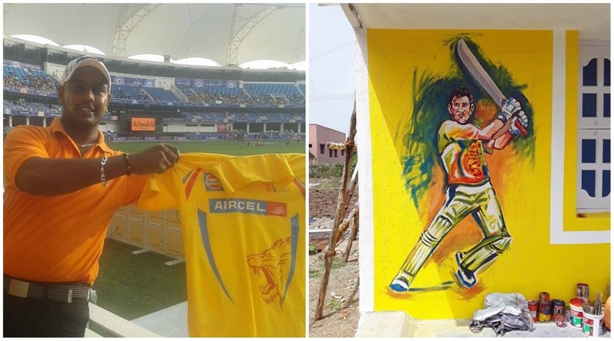 IPL2020: Die-Hard MSDhoni Fan Paint his House yellow to Pay tribute to CSK Captain