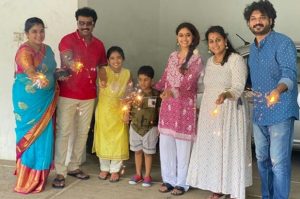 Keerthy Suresh Diwali Celebrations With Family