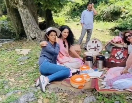 Kangana Ranaut goes hiking with family