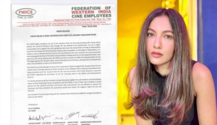 Gauahar Khan issued Non Cooperation Directive by FWICE