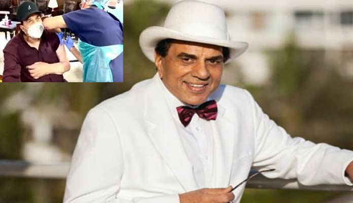 Dharmendra gets Covid Vaccine shot