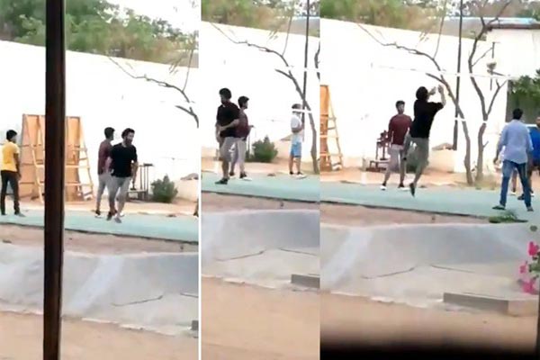 NTR, Rajamouli seen playing volleyball