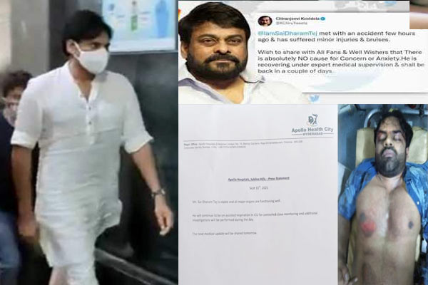 Chiranjeevi, Pawan Kalyan on Sai Dharam Tej’s health condition