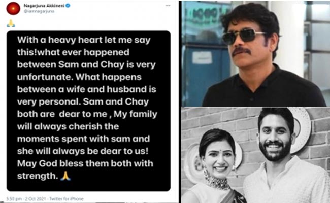 Nagarjuna’s balanced post on Chai-Sams divorce