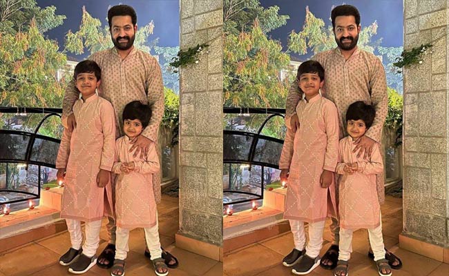 NTR And His Sons Give Diwali Delight