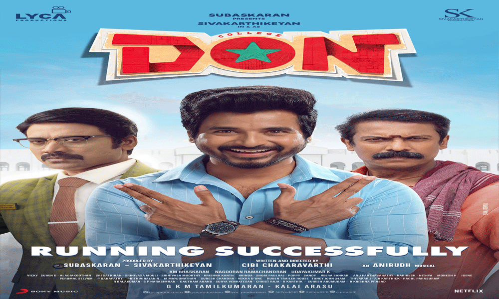 Actor Sivakarthikeyan starrer “DON” witnesses blockbuster opening