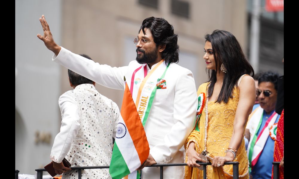 Icon star Allu Arjun represented India as the grand marshal of India at Day Parade New York 2022