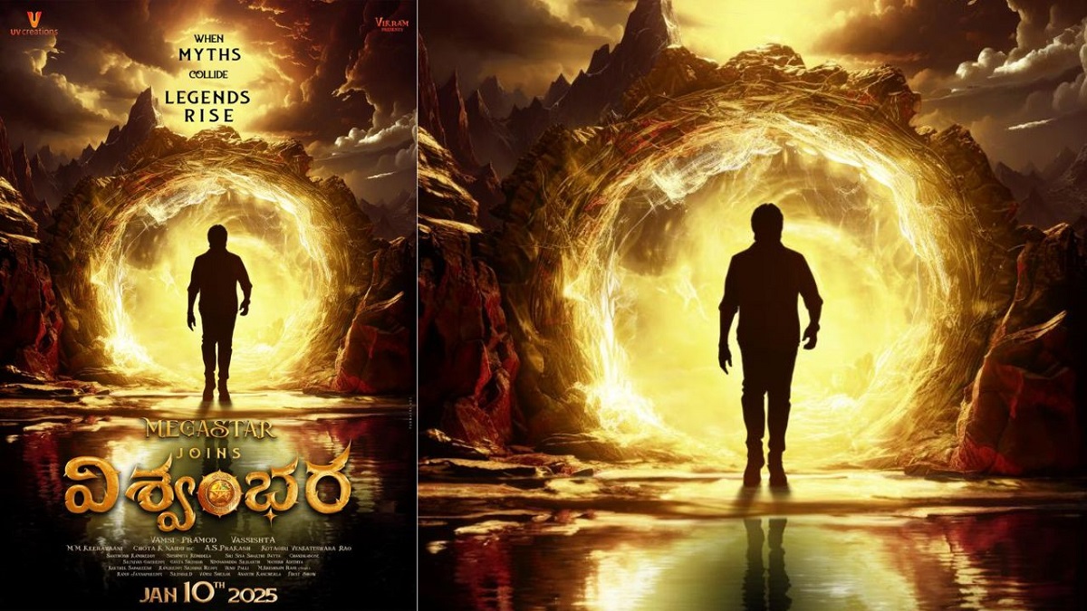 Chiranjeevi Sets His Foot Into The Mighty World Of Vishwambhara In A Set In Hyderabad
