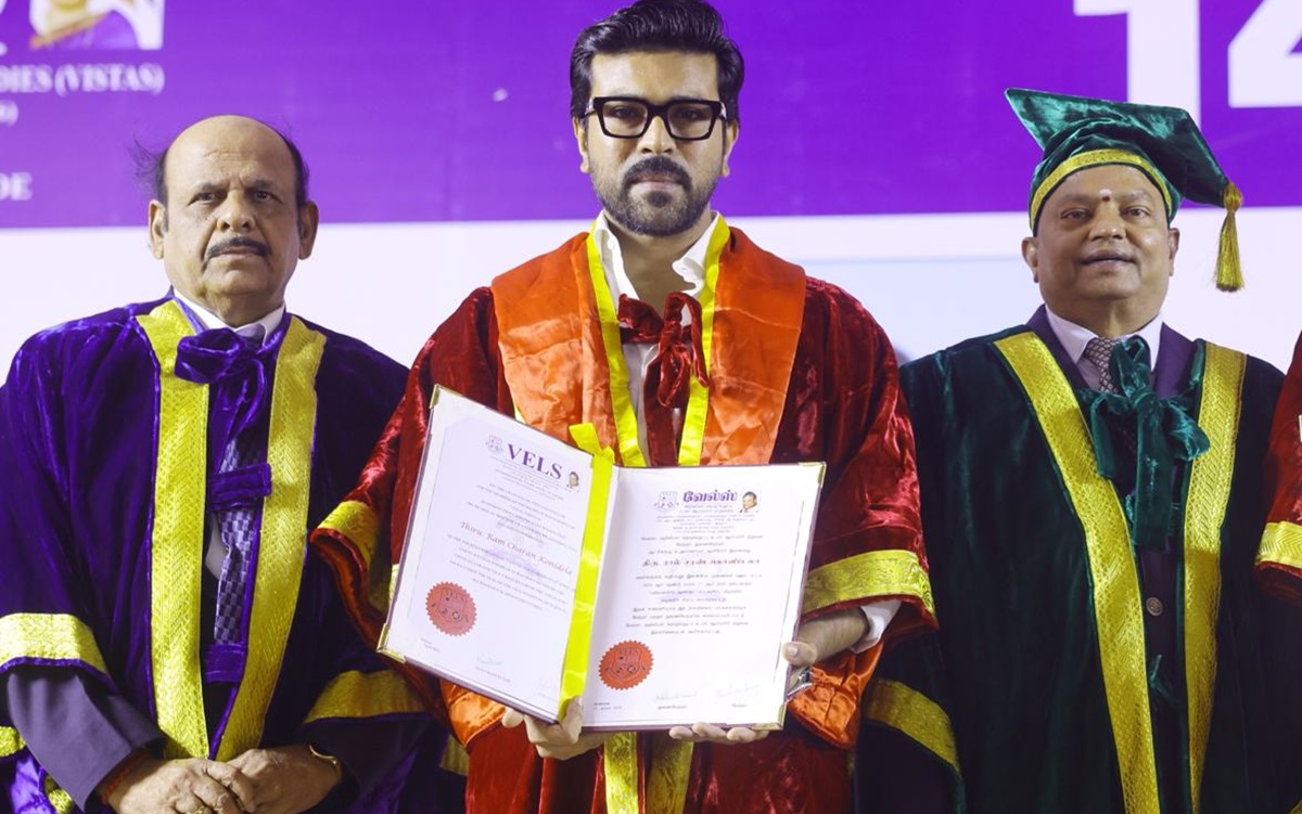 Ram Charan Conferred Doctorate By The Prestigious Vels University In Chennai